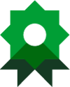 Green monochromatic ribbon icon