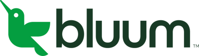 Bluum Logo (Green on Green Bird and Words
