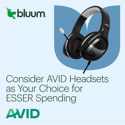 Consider AVID headsets as your choice for esser spending. Image of AVID headphones
