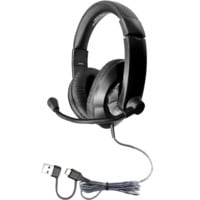 ST2BKUC HamiltonBuhl Smart-Trek USB-C plug with USB-A Dongle, Durable K-12 Headset