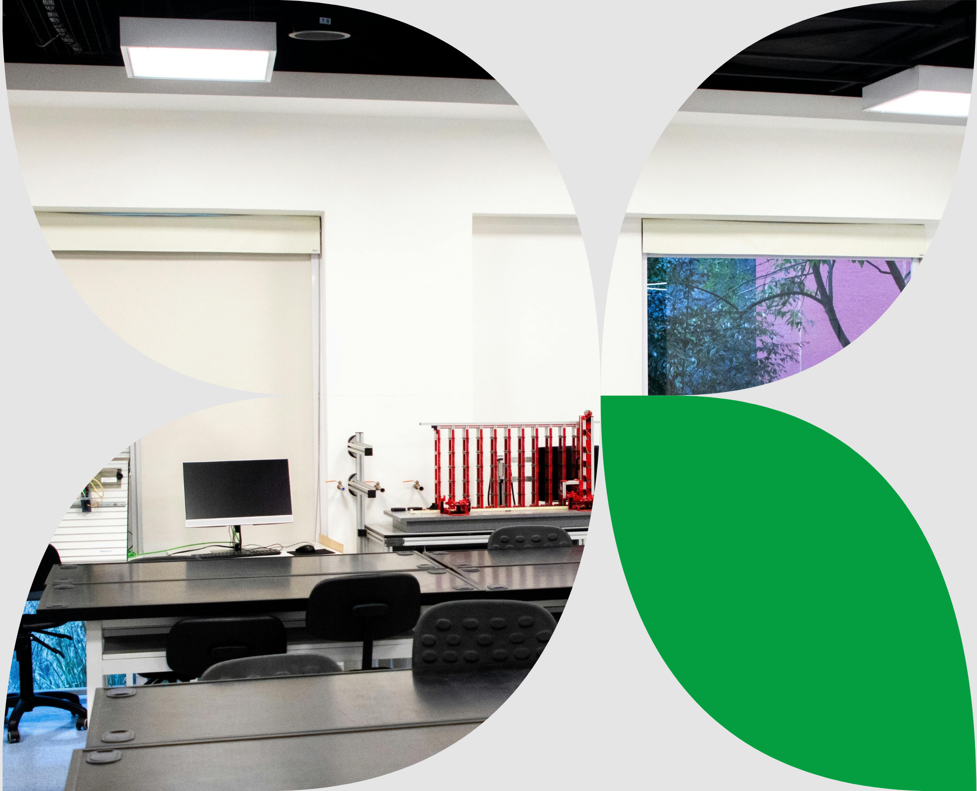 STEM School Lab with lab equipment in the background
