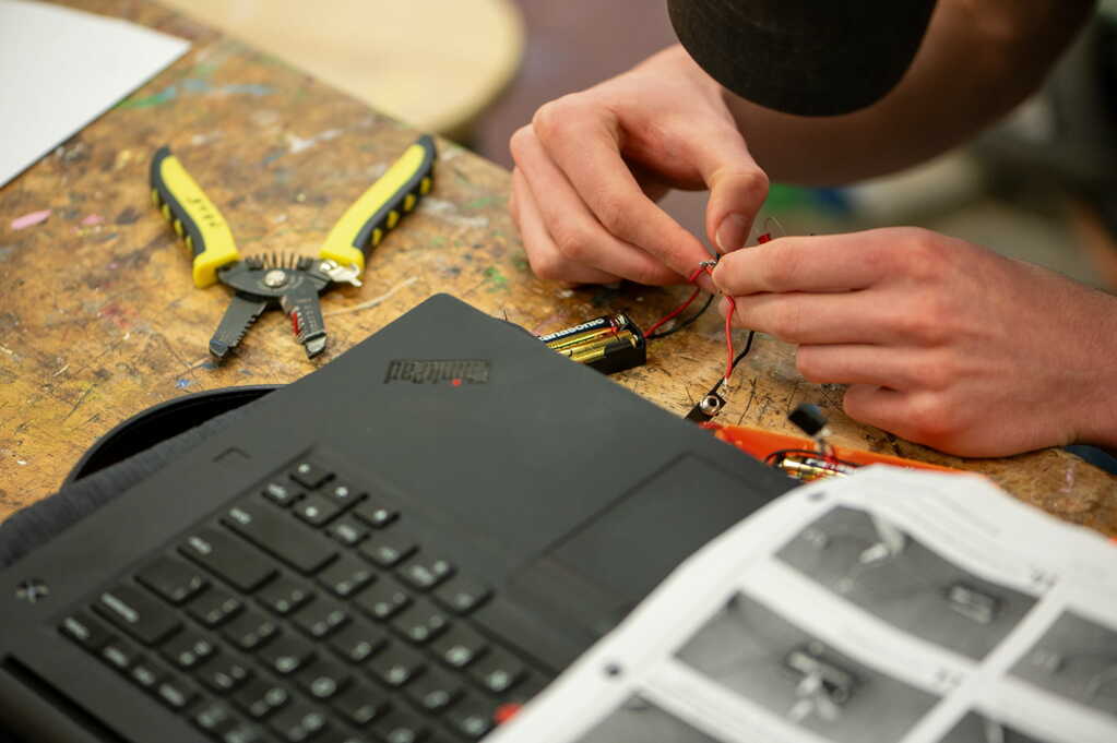 a men working on his laptop