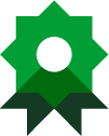 Green monochromatic ribbon icon