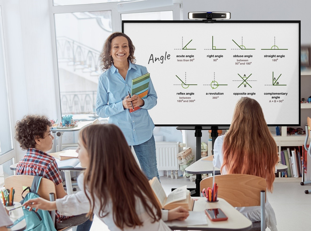 Teacher teaching in a classroom