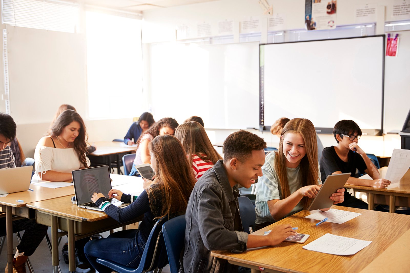 Kids in a classroom