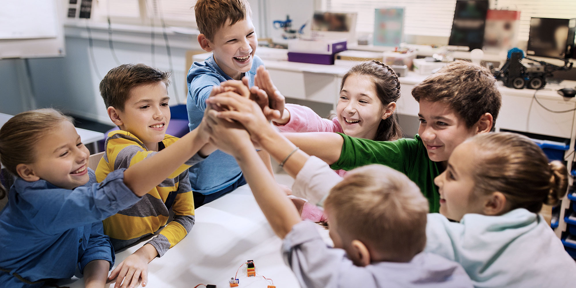 kids holding hands